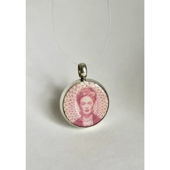 Sterling Silver Frida Kahlo Artisan Pendant - Picture 4 of 16